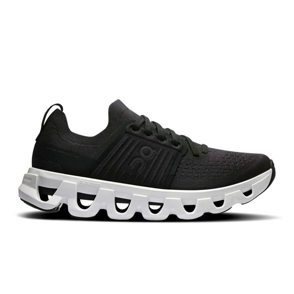 Black On Cloudswift running shoe with a breathable mesh upper and a white, cushioned CloudTec sole.