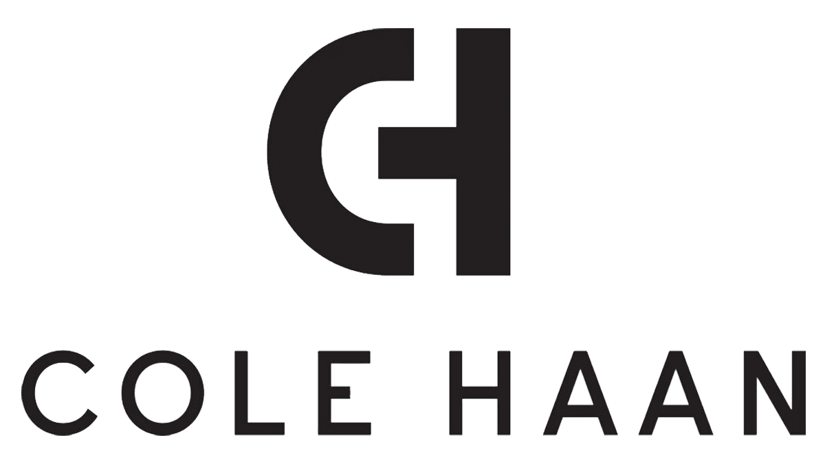 Minimalist black Cole Haan logo featuring a stylized CH monogram above the brand name in a clean sans-serif font.