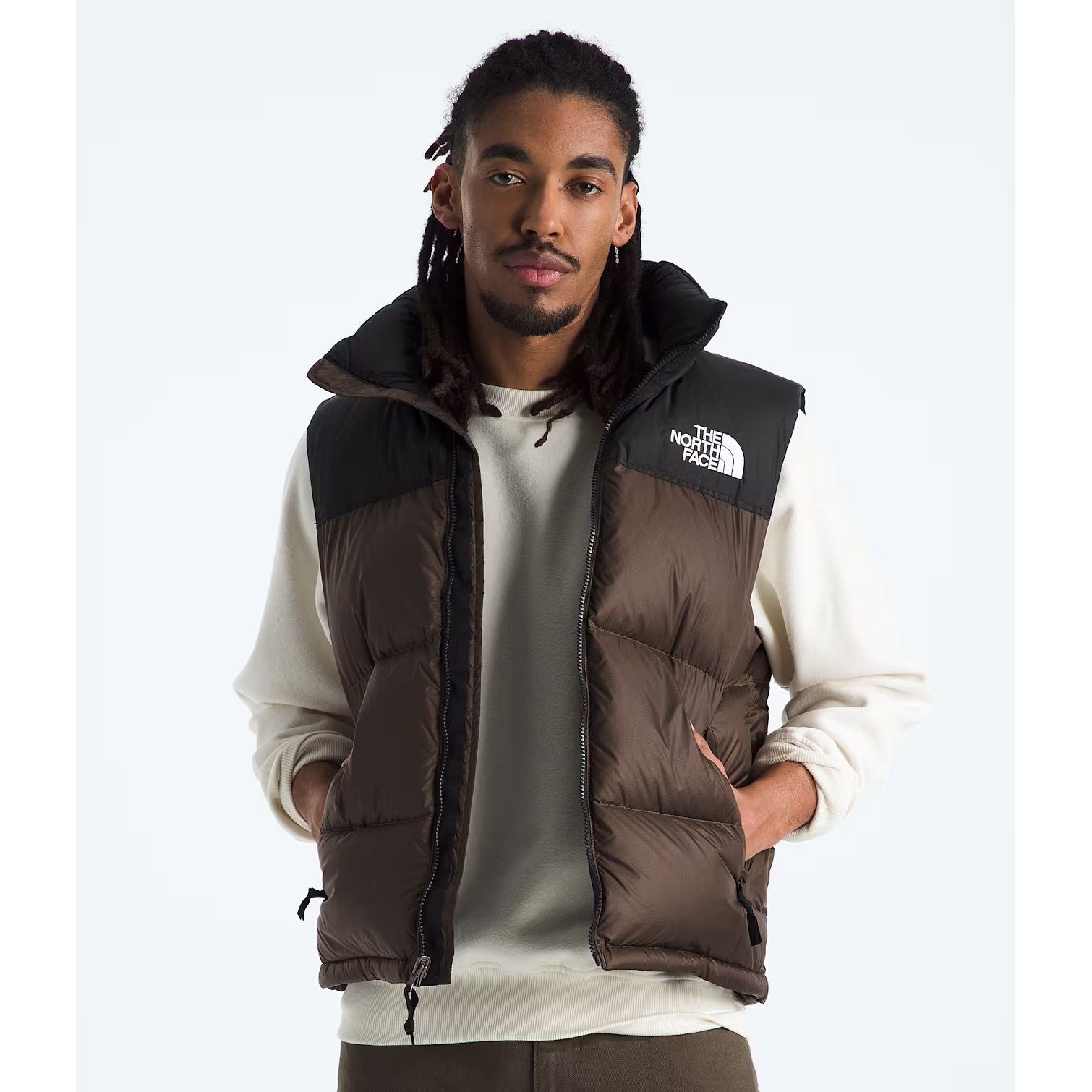 The North Face Men s 1996 Retro Nuptse Vest in Smokey Brown TNF Black