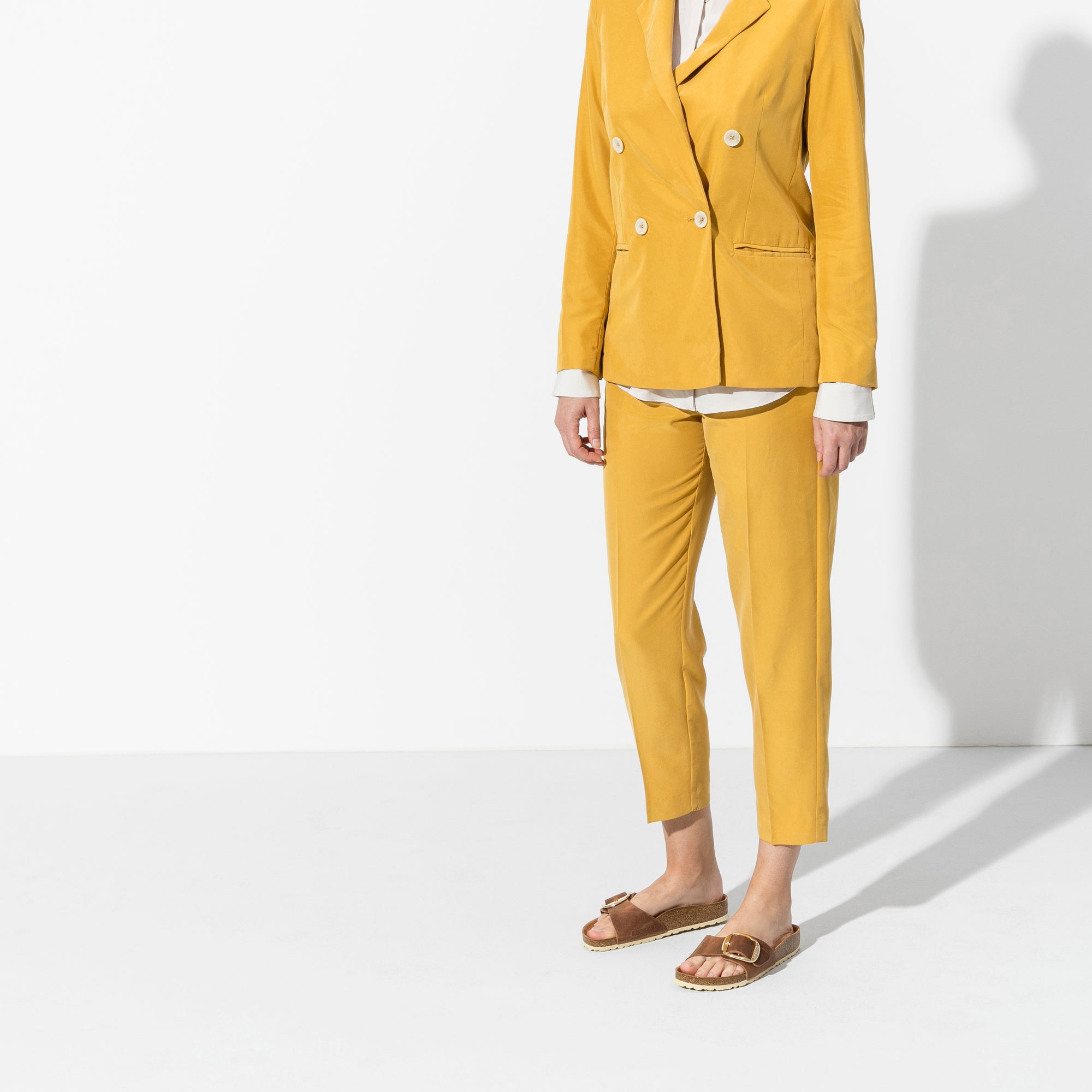 Birkenstock Madrid Big Buckle Oiled Leather in Cognac Women's Footwear