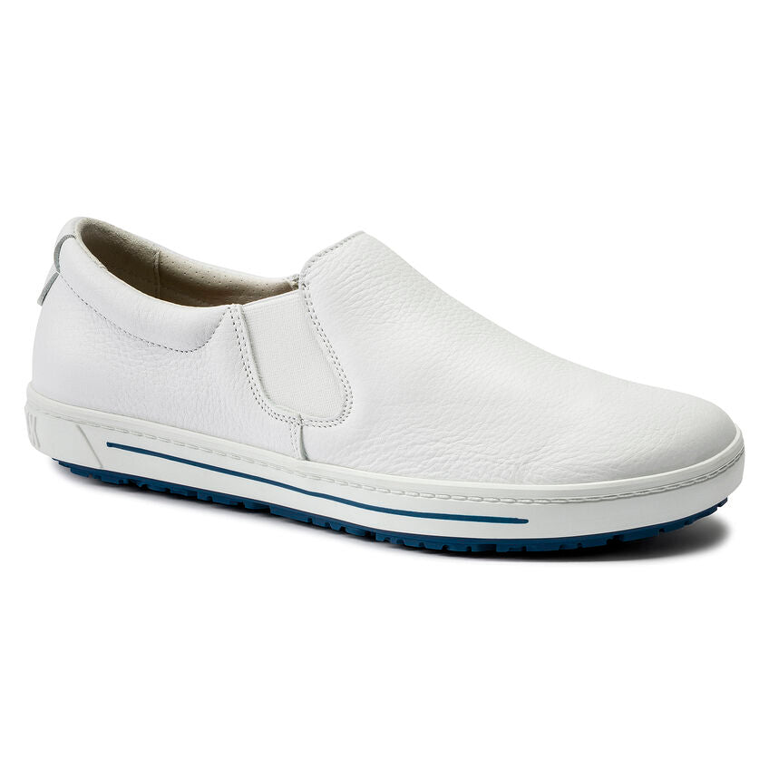 Birkenstock QO 400 Leather Safety Shoe in White Unisex Footwear