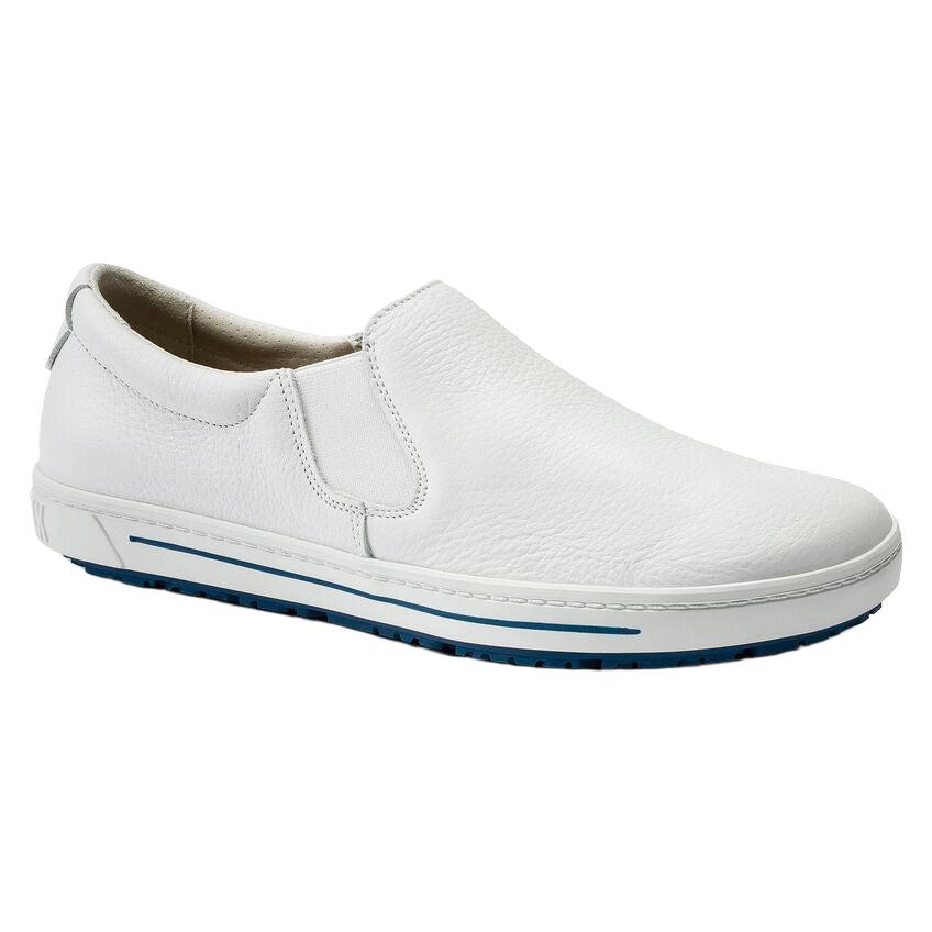Birkenstock QO 400 Leather Safety Shoe in White Unisex Footwear