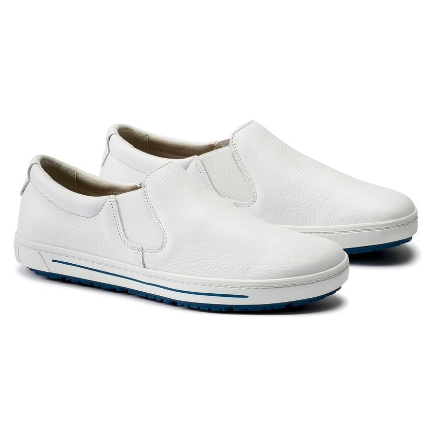 Birkenstock QO 400 Leather Safety Shoe in White Unisex Footwear
