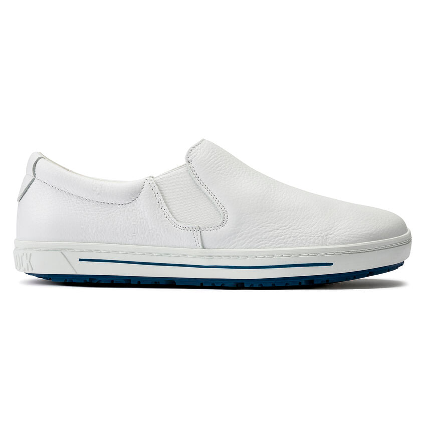 Birkenstock QO 400 Leather Safety Shoe in White Unisex Footwear
