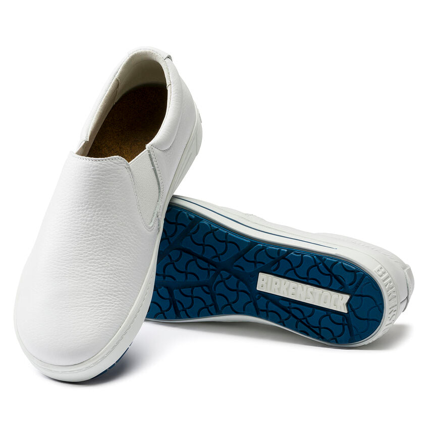 Birkenstock QO 400 Leather Safety Shoe in White Unisex Footwear