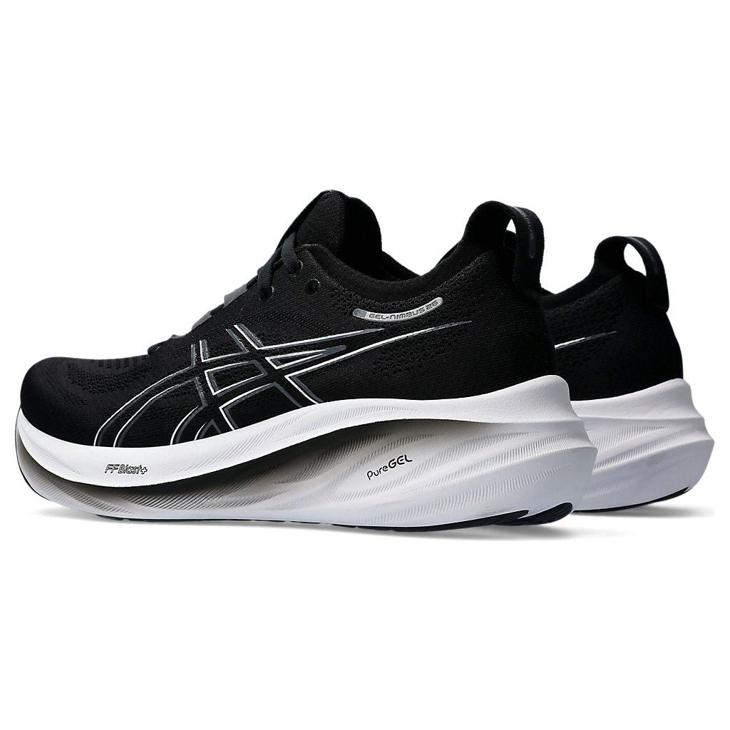 Asics Women's Gel Nimbus-26 in Black Graphite Grey Shoes