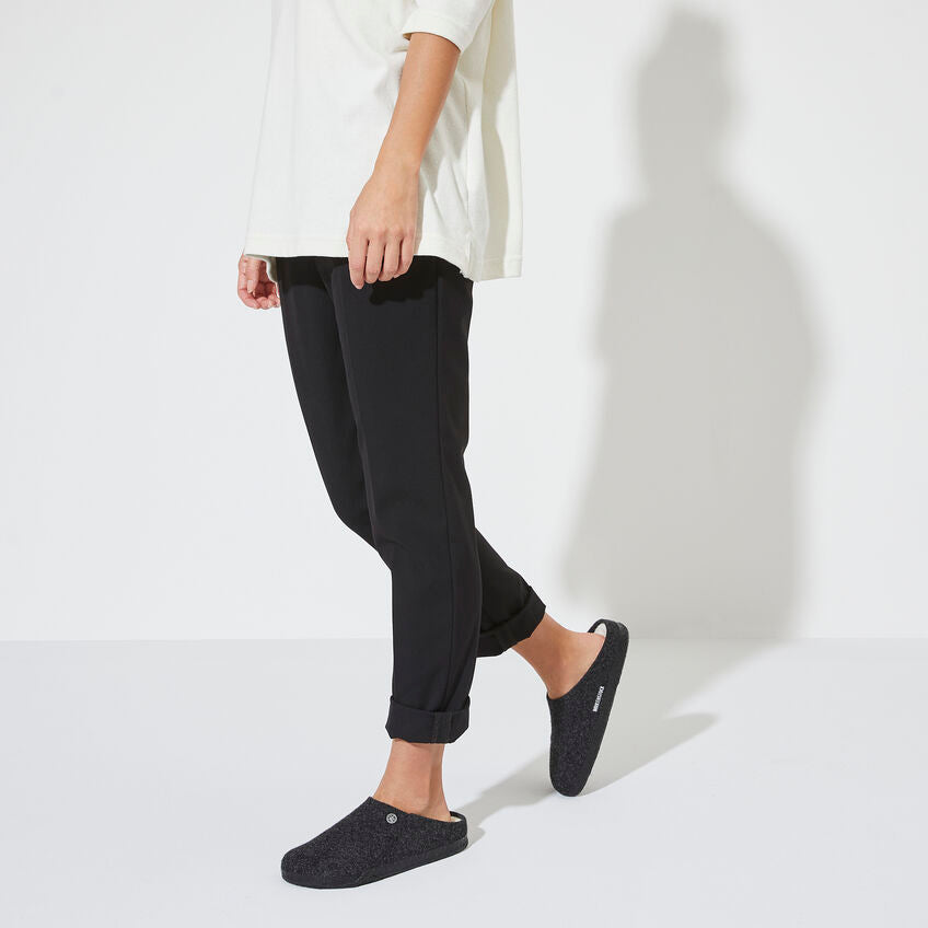 Birkenstock Zermatt Wool Felt Slipper in Anthracite Unisex Footwear