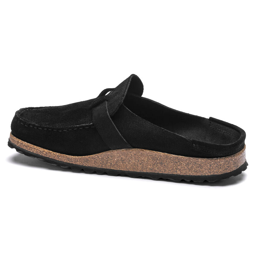 Birkenstock Buckley Suede Leather Clog in Black Women's Footwear