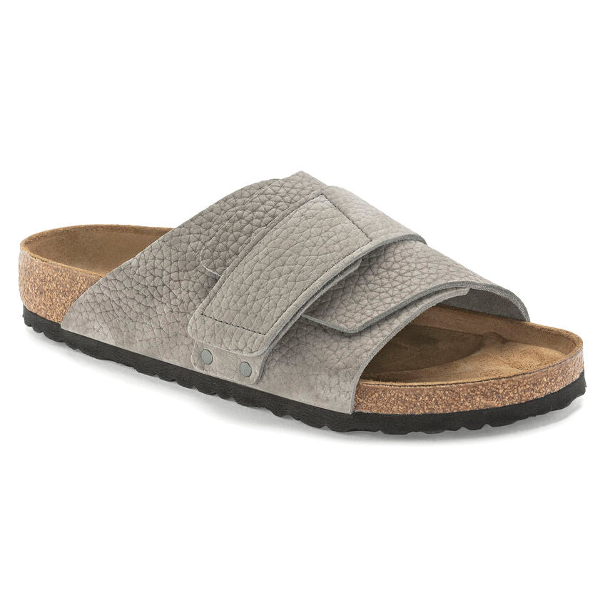 Birkenstock Kyoto Nubuck Leather in Desert Buck Whale Gray Men's Footwear
