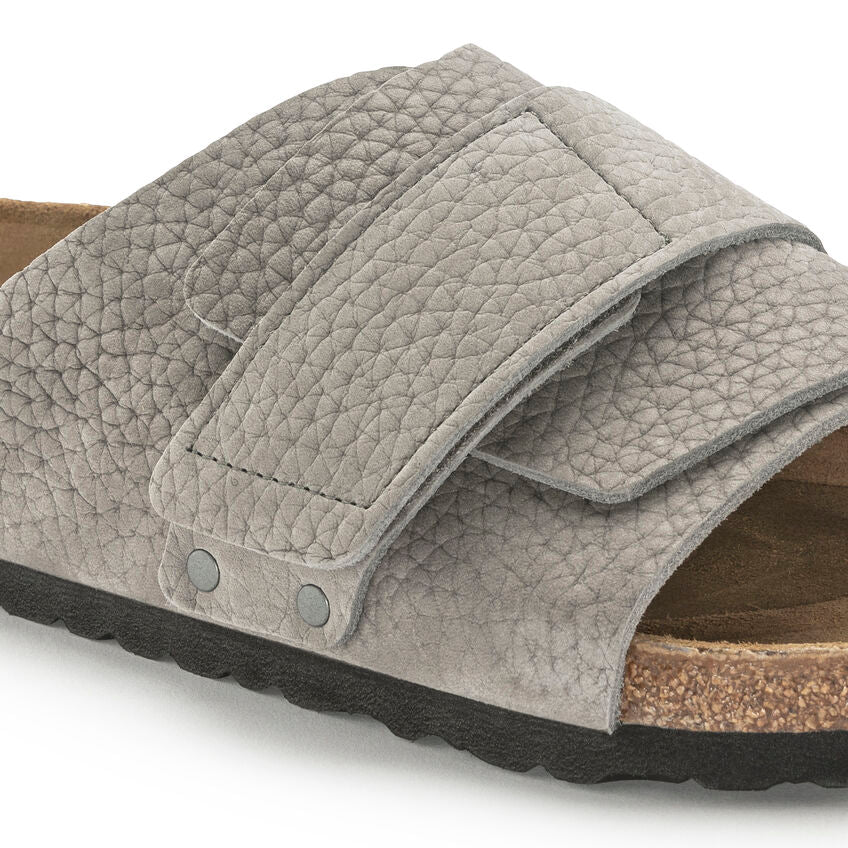 Birkenstock Kyoto Nubuck Leather in Desert Buck Whale Gray Men's Footwear