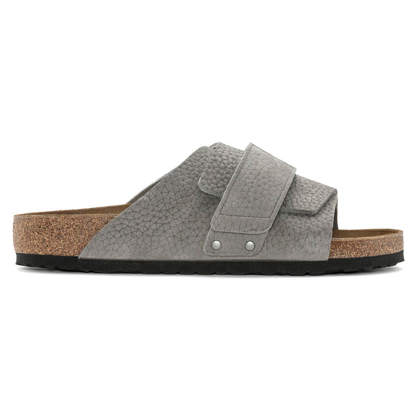 Birkenstock Kyoto Nubuck Leather in Desert Buck Whale Gray Men's Footwear