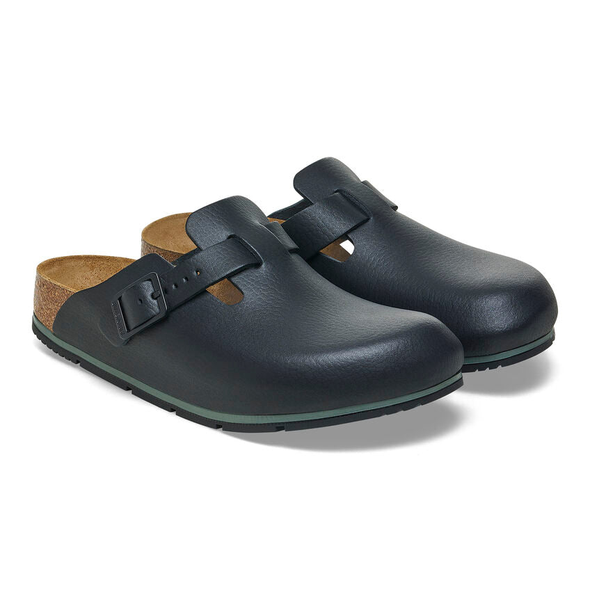 Birkenstock Boston Pro Leather in Black Unisex Footwear