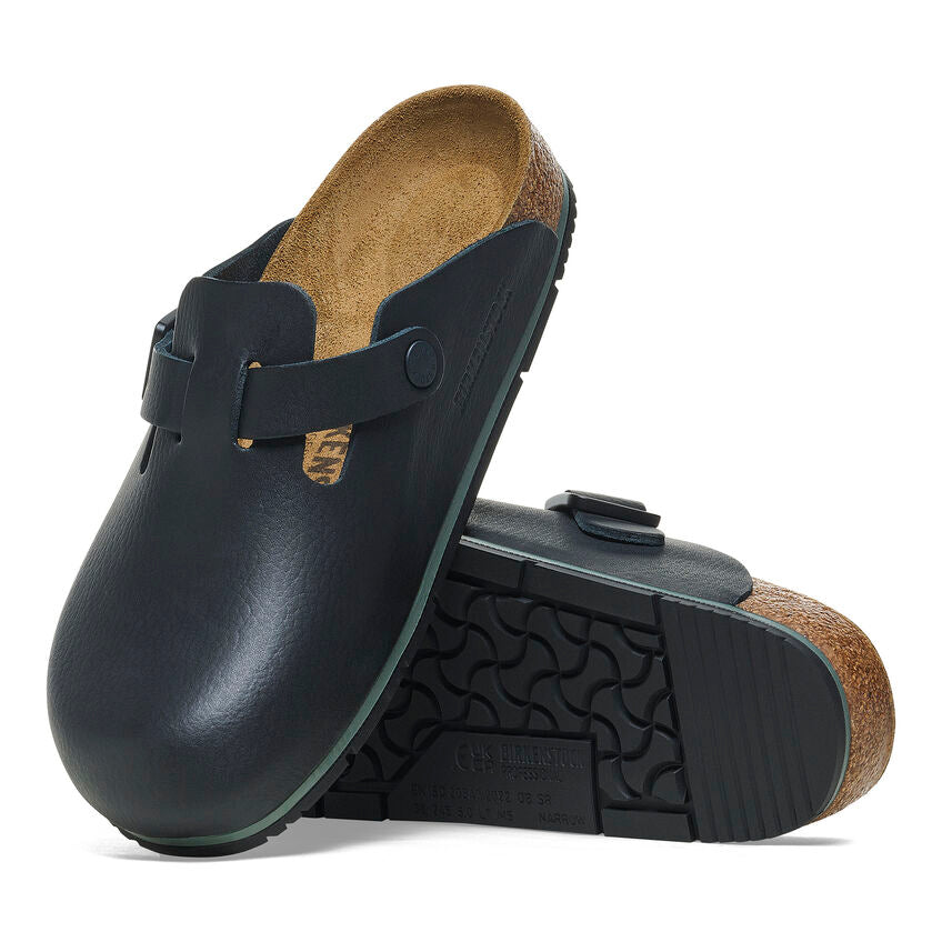 Birkenstock Boston Pro Leather in Black Unisex Footwear