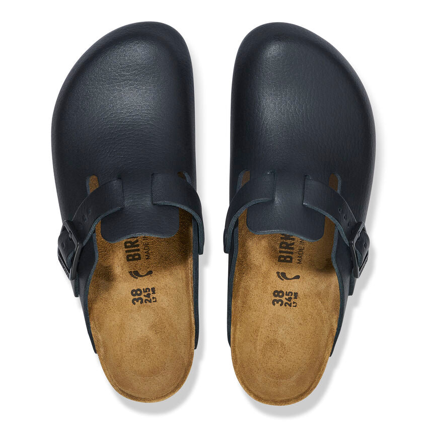 Birkenstock Boston Pro Leather in Black Unisex Footwear