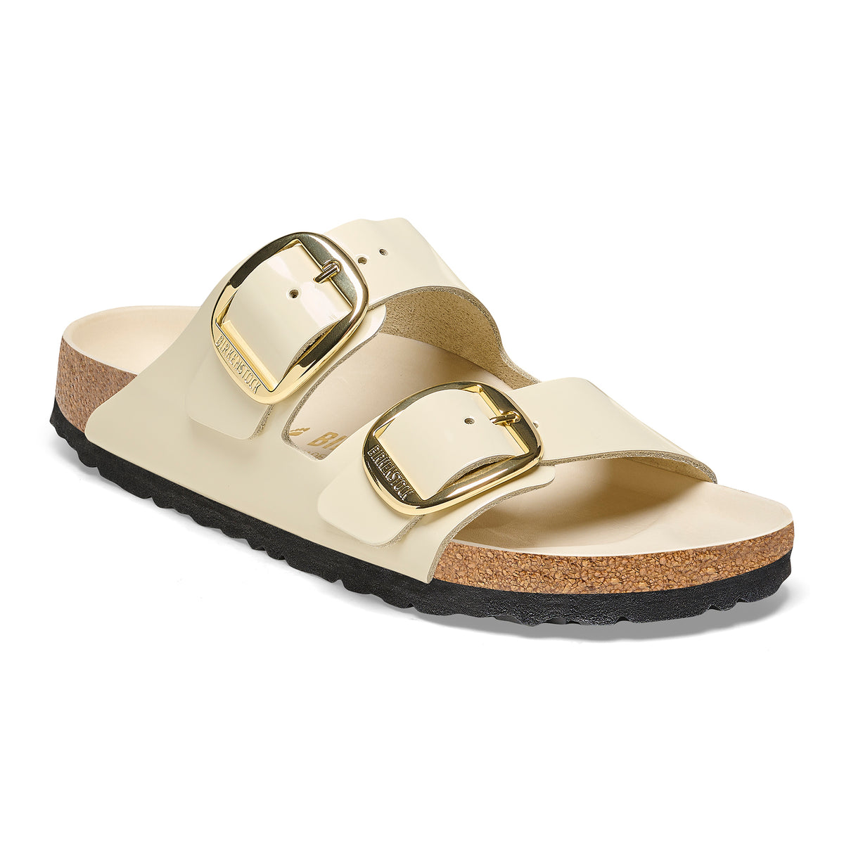 Birkenstock Arizona Big Buckle Natural Leather Patent in High 