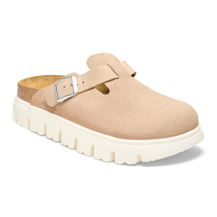 Birkenstock Boston Chunky Suede Leather in Warm Sand Women's Footwear