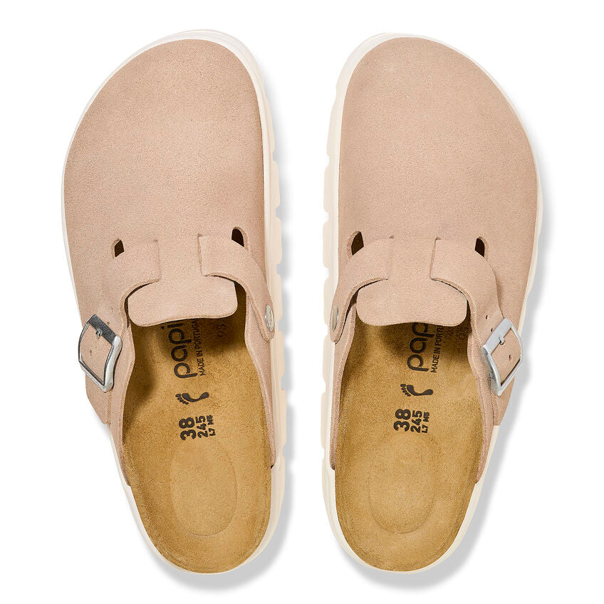 Birkenstock Boston Chunky Suede Leather in Warm Sand Women's Footwear