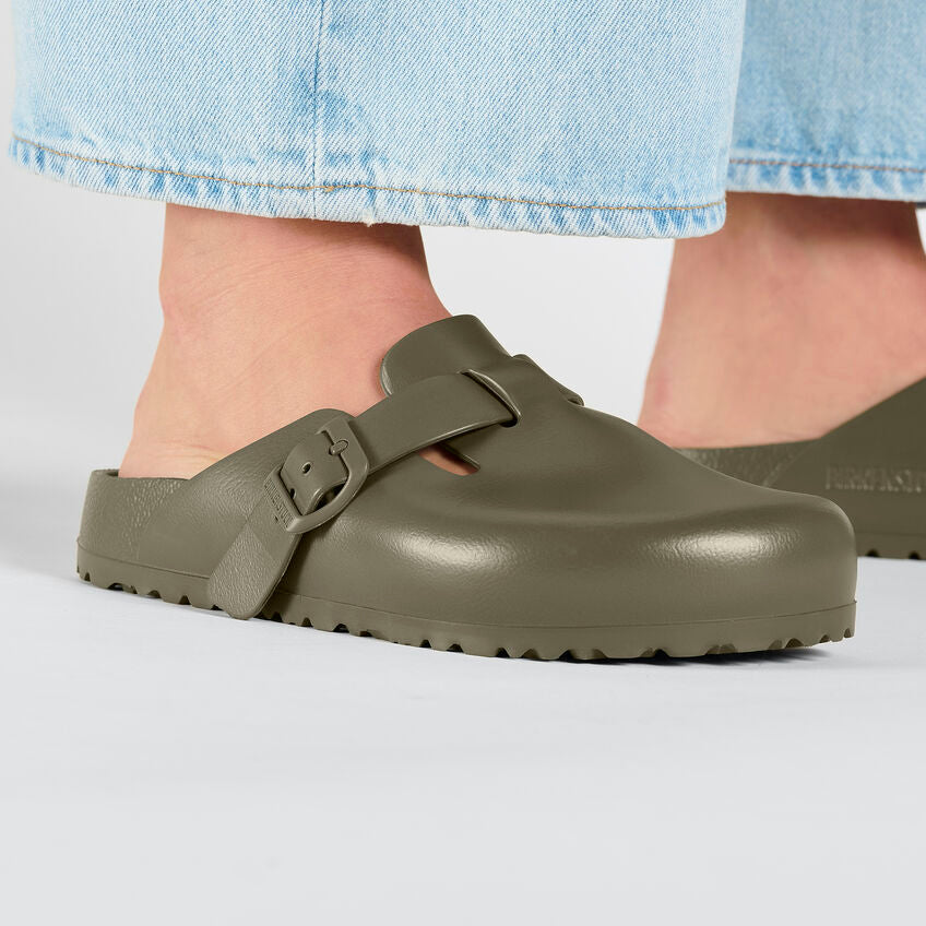 Birkenstock Boston Essentials EVA in Faded Khaki Unisex Footwear