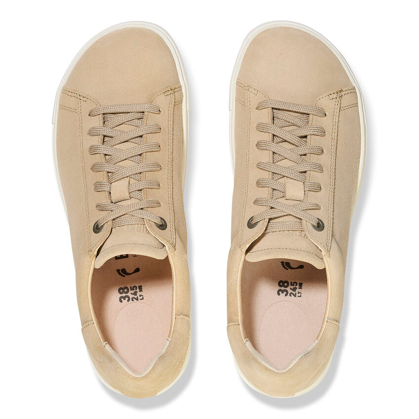 Birkenstock Bend Low Suede Leather Sneaker in Sandcastle Women's Footwear