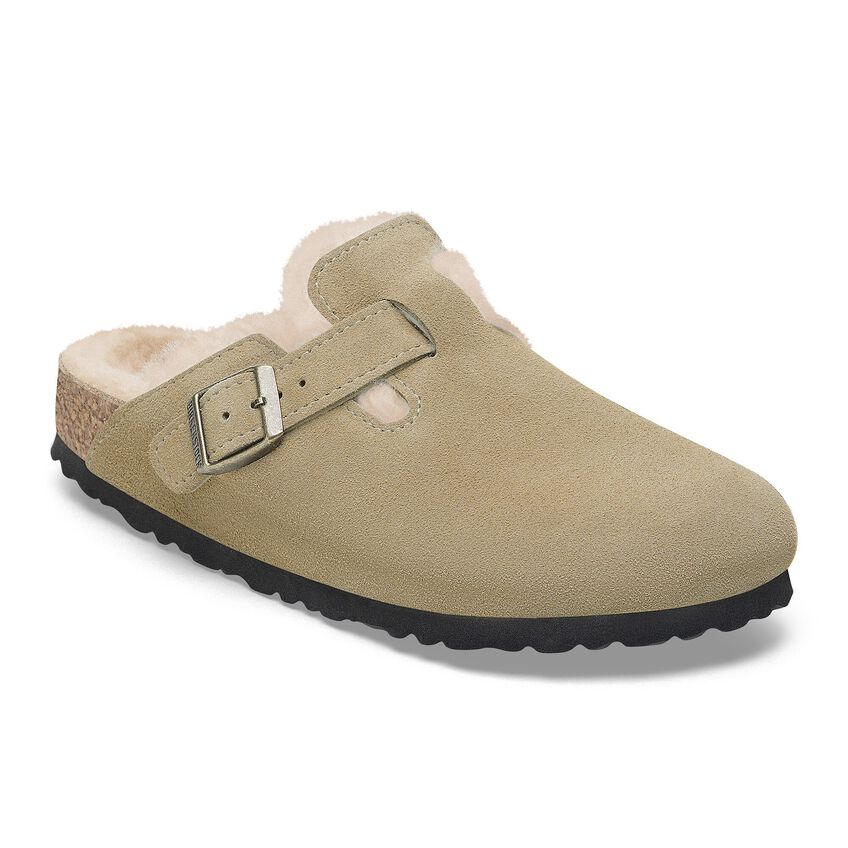 Birkenstock Boston Shearling Suede Leather Women's Footwear