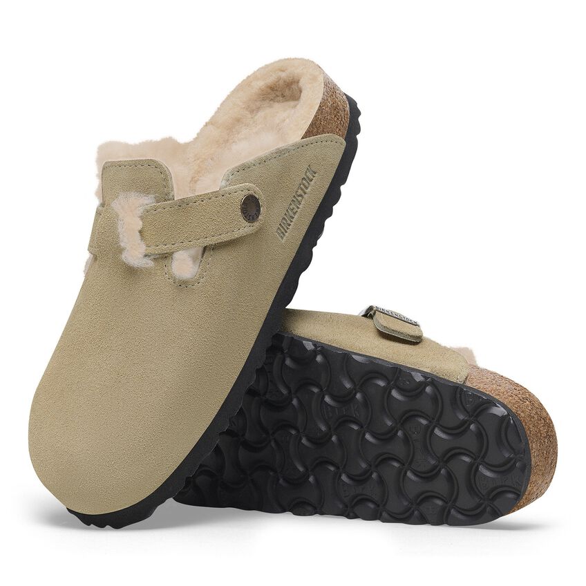 Birkenstock Boston Shearling Suede Leather Women's Footwear