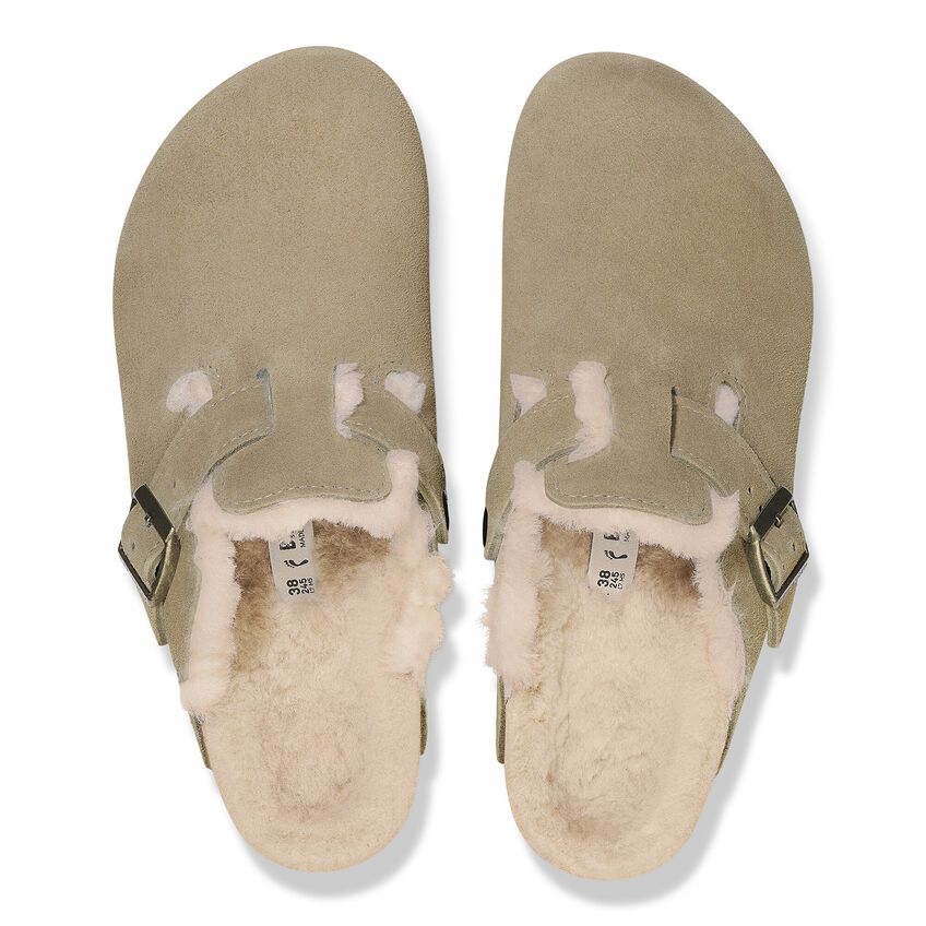 Birkenstock Boston Shearling Suede Leather Women's Footwear