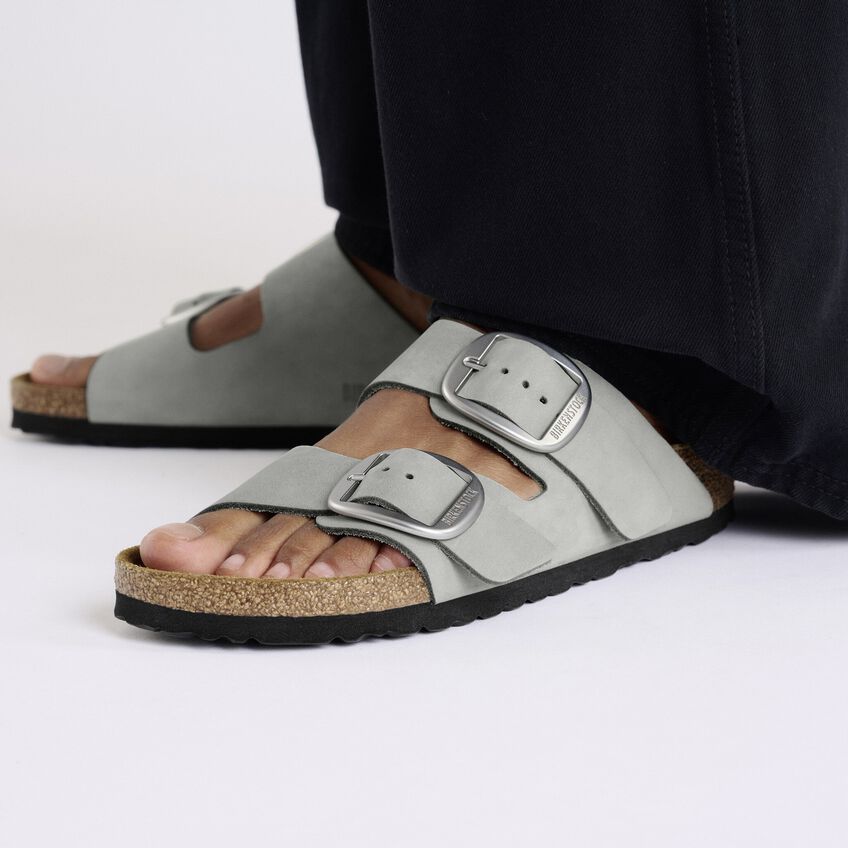 Birkenstock Arizona Big Buckle Nubuck Leather in Pure Sage-Footprint USA