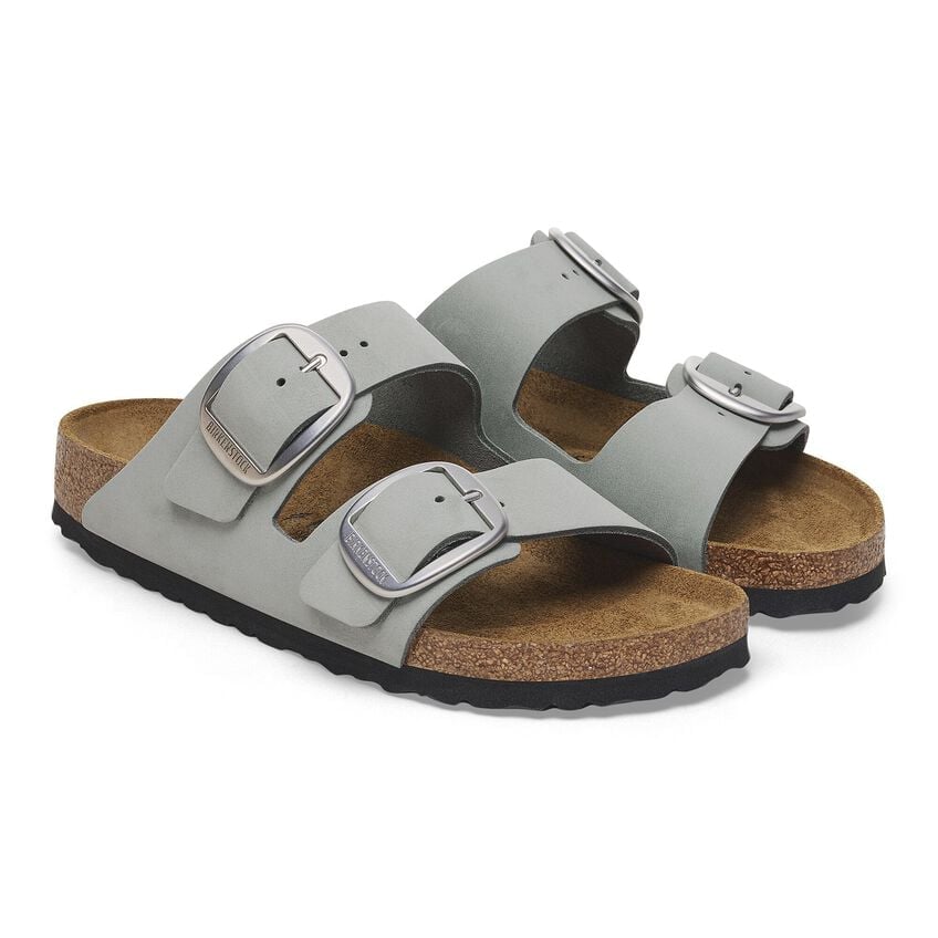 Birkenstock Arizona Big Buckle Nubuck Leather in Pure Sage-Footprint USA