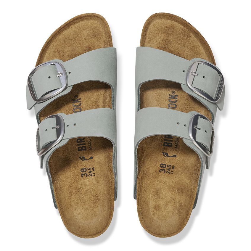 Birkenstock Arizona Big Buckle Nubuck Leather in Pure Sage-Footprint USA