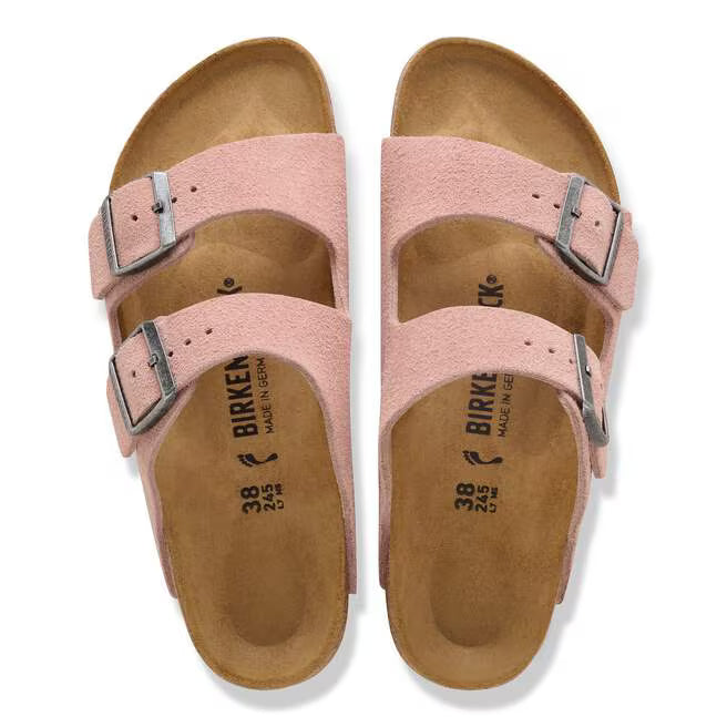 Birkenstock Arizona Suede Leather in Pink Clay