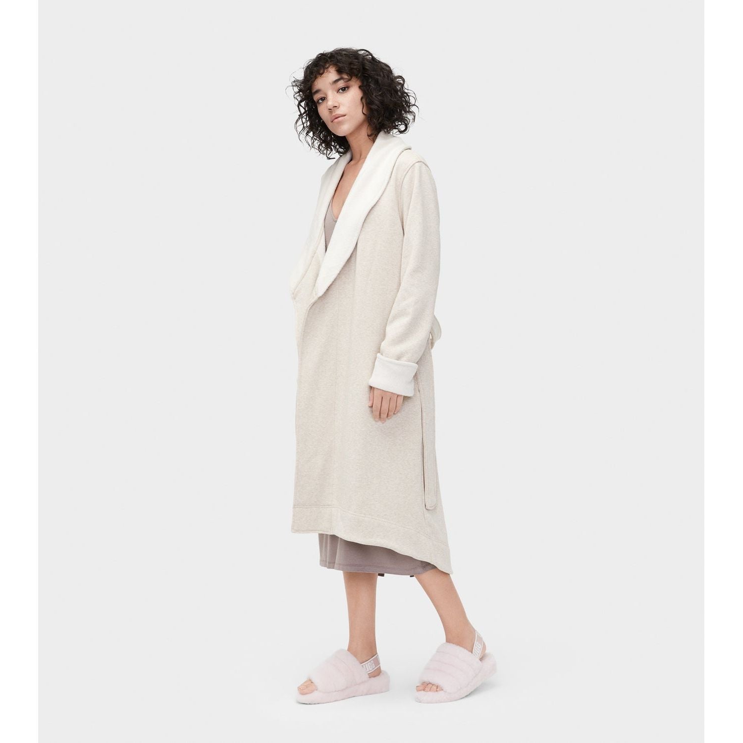 UGG Women's Duffield II Robe in Oatmeal Heather-Footprint USA