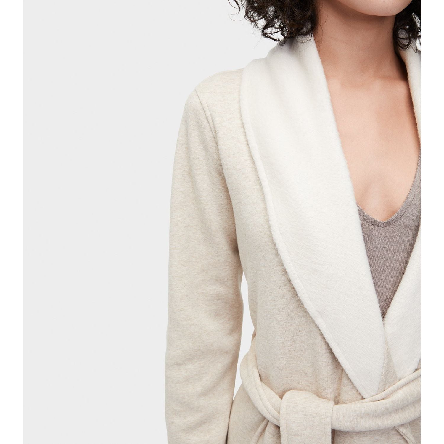 UGG Women's Duffield II Robe in Oatmeal Heather-Footprint USA