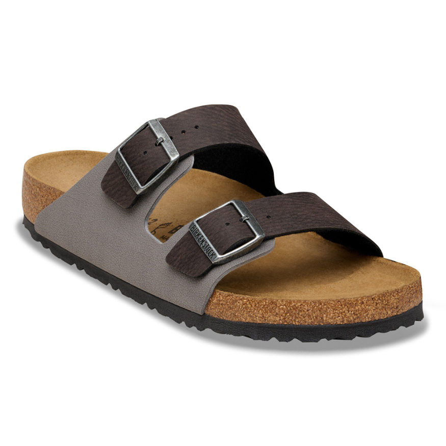 Birkenstock Men's Arizona Mixed Synthetic Material in Black/Dark Gray
