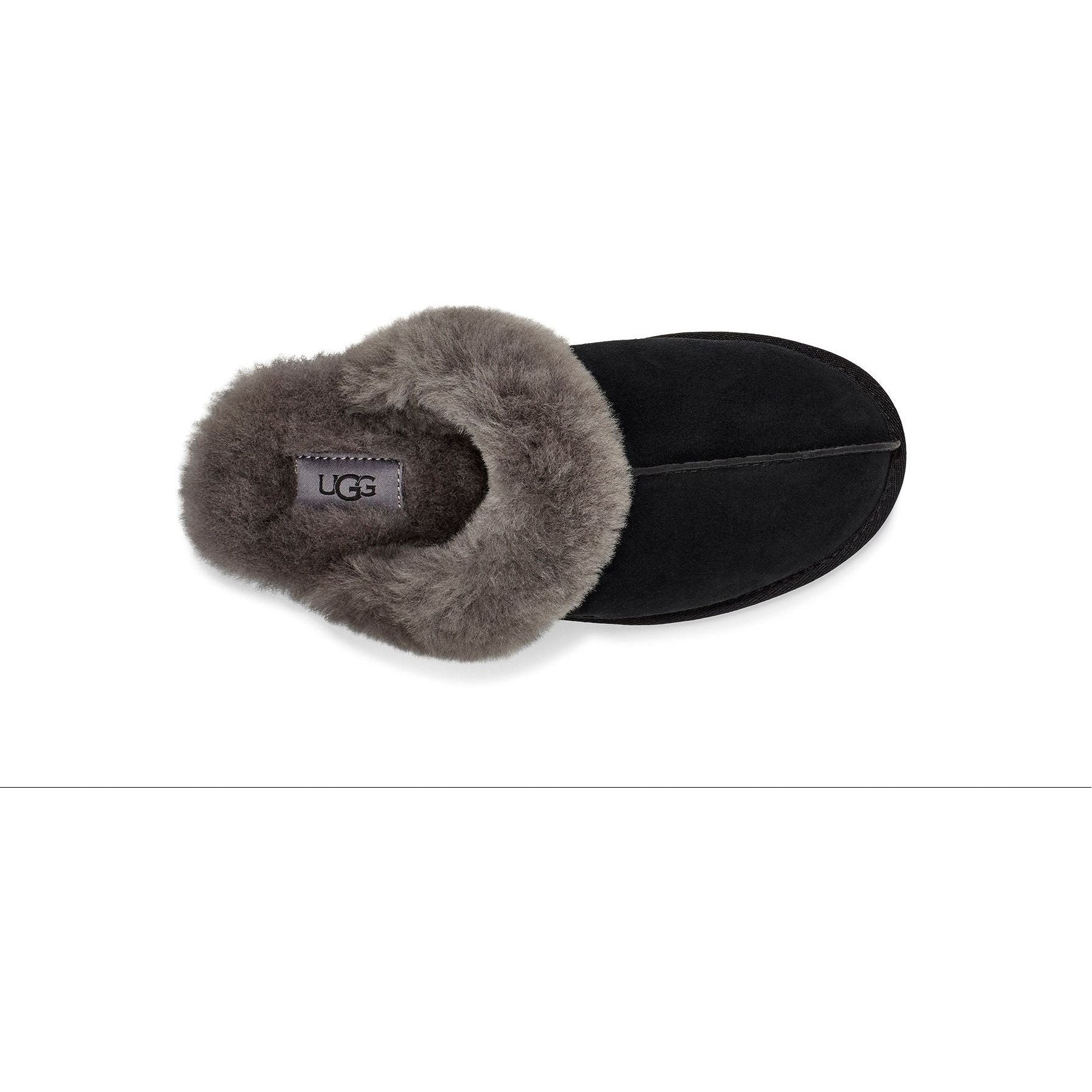 UGG Women's Scuffette II Slipper in Black Grey-Footprint USA