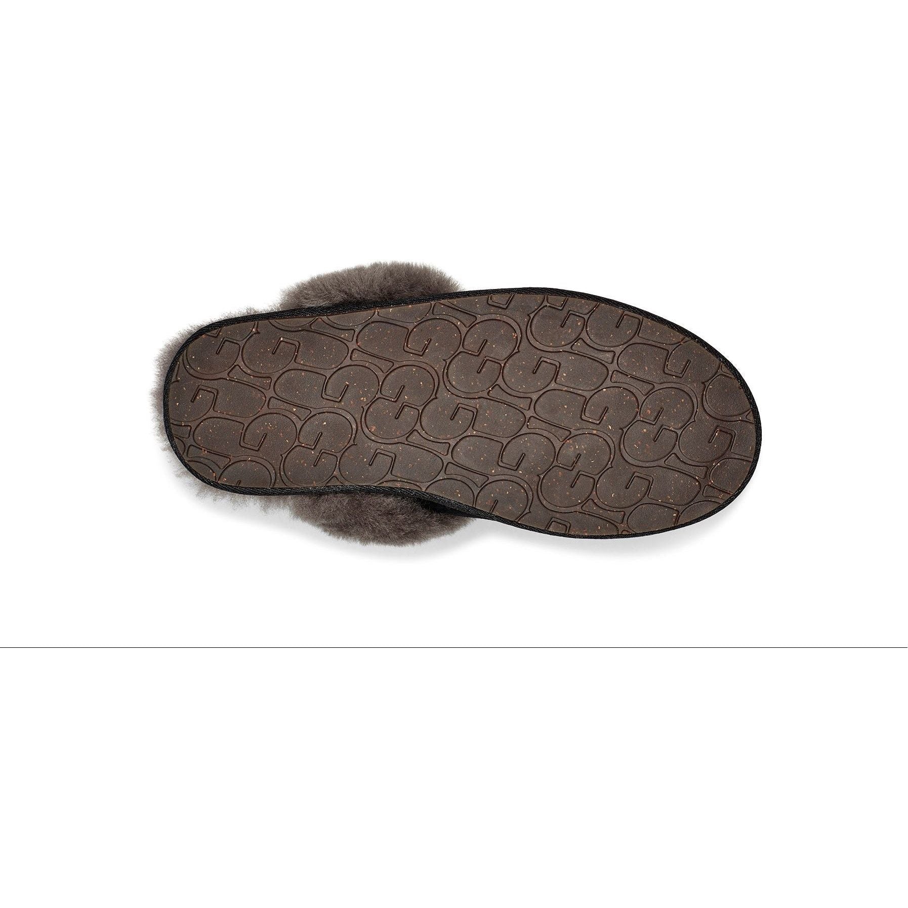 UGG Women's Scuffette II Slipper in Black Grey-Footprint USA