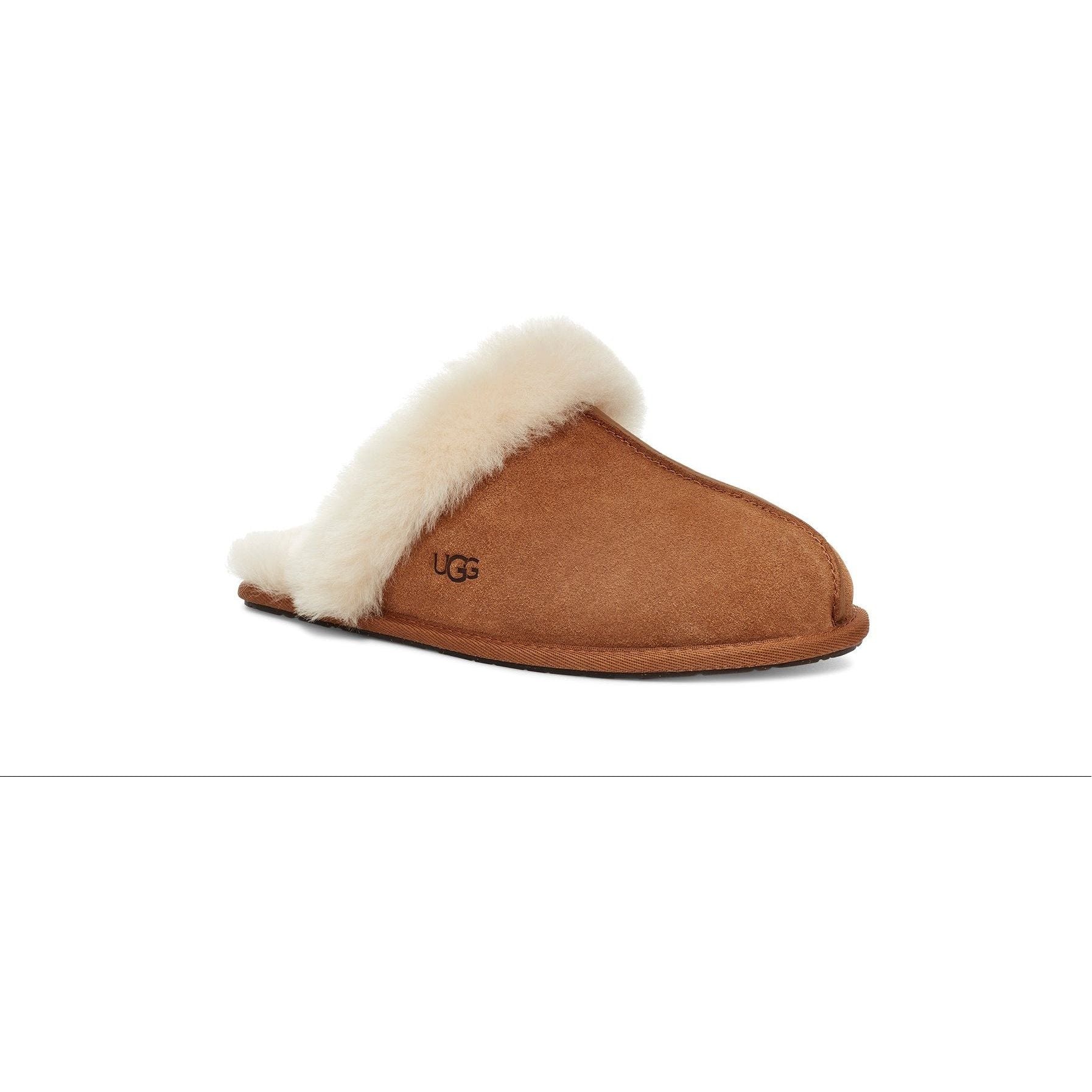 UGG Women's Scuffette II Slipper in Chestnut-Footprint USA