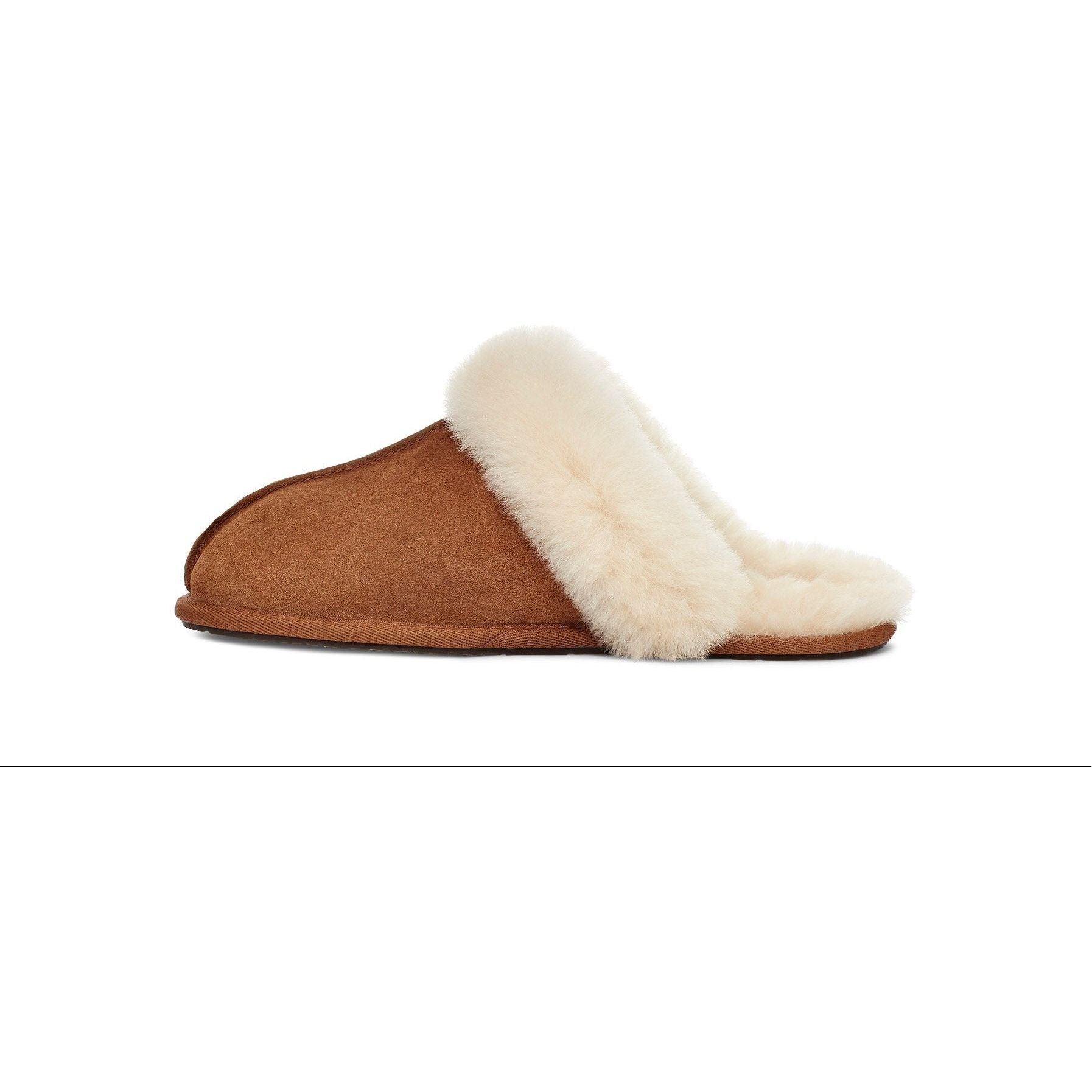 UGG Women's Scuffette II Slipper in Chestnut-Footprint USA