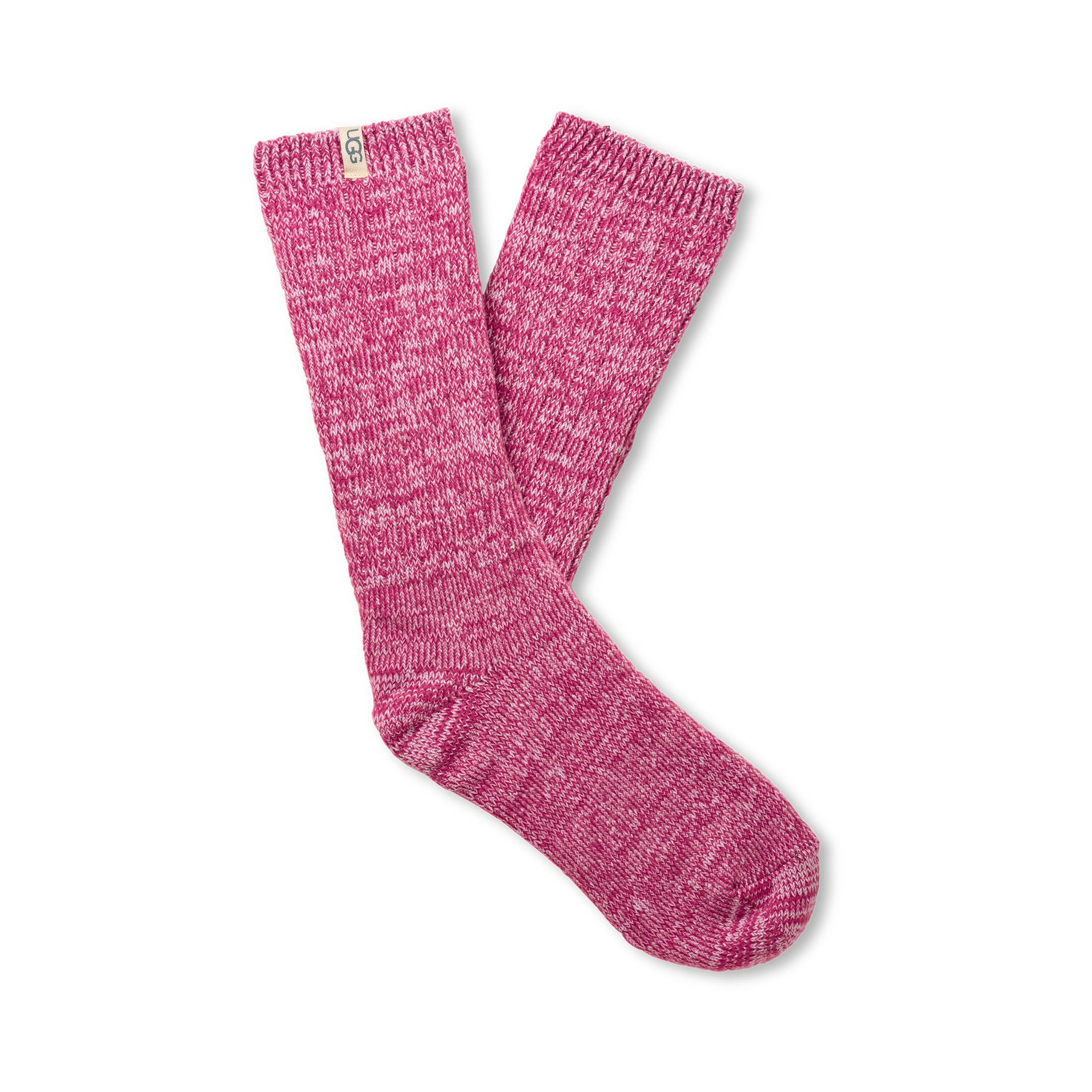 UGG Women's Rib Knit Slouchy Crew 3 Pack in Chroma Pink / Putty / Wild Grape