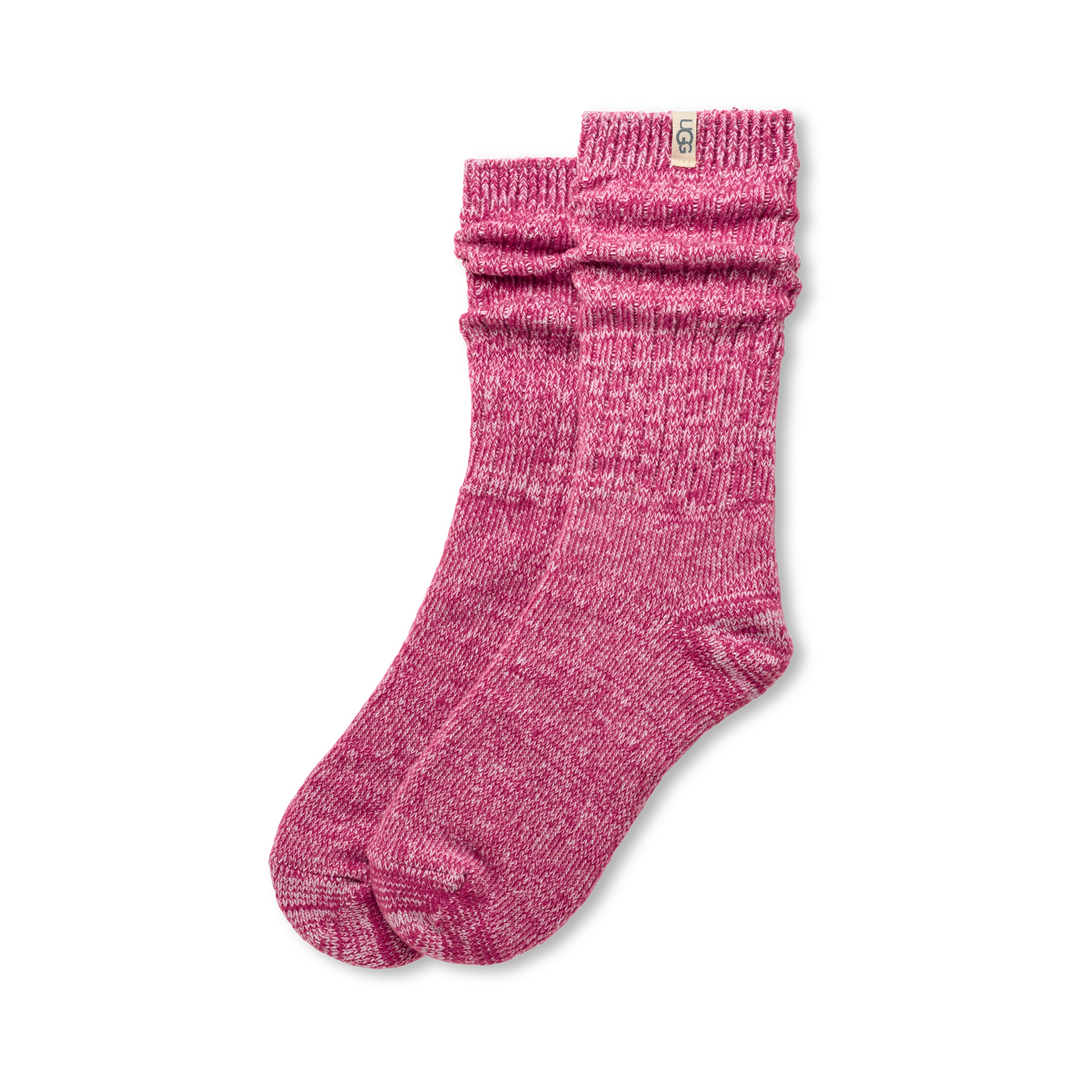 UGG Women's Rib Knit Slouchy Crew 3 Pack in Chroma Pink / Putty / Wild Grape