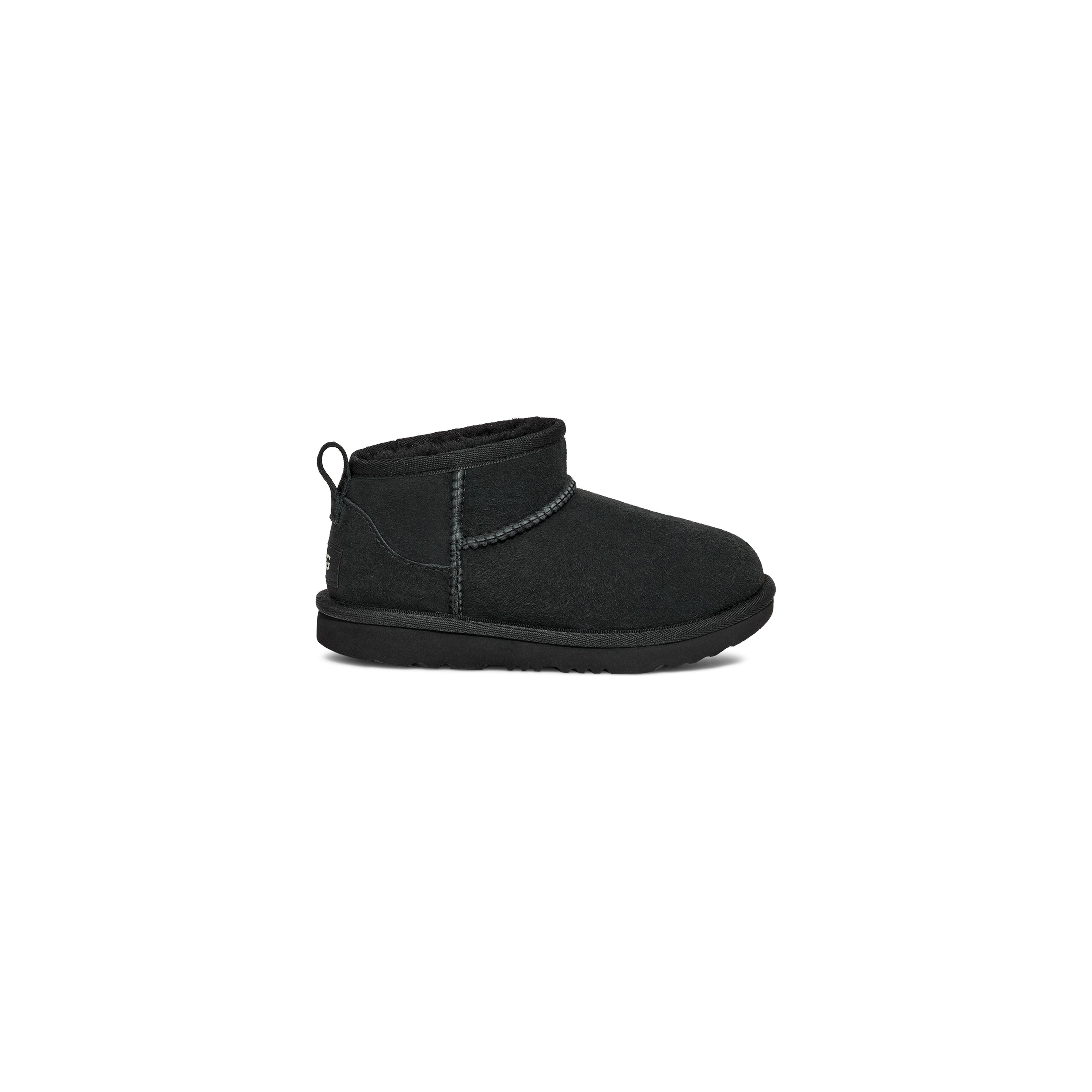 UGG Kids' Classic Ultra Mini in Black Kid's Footwear