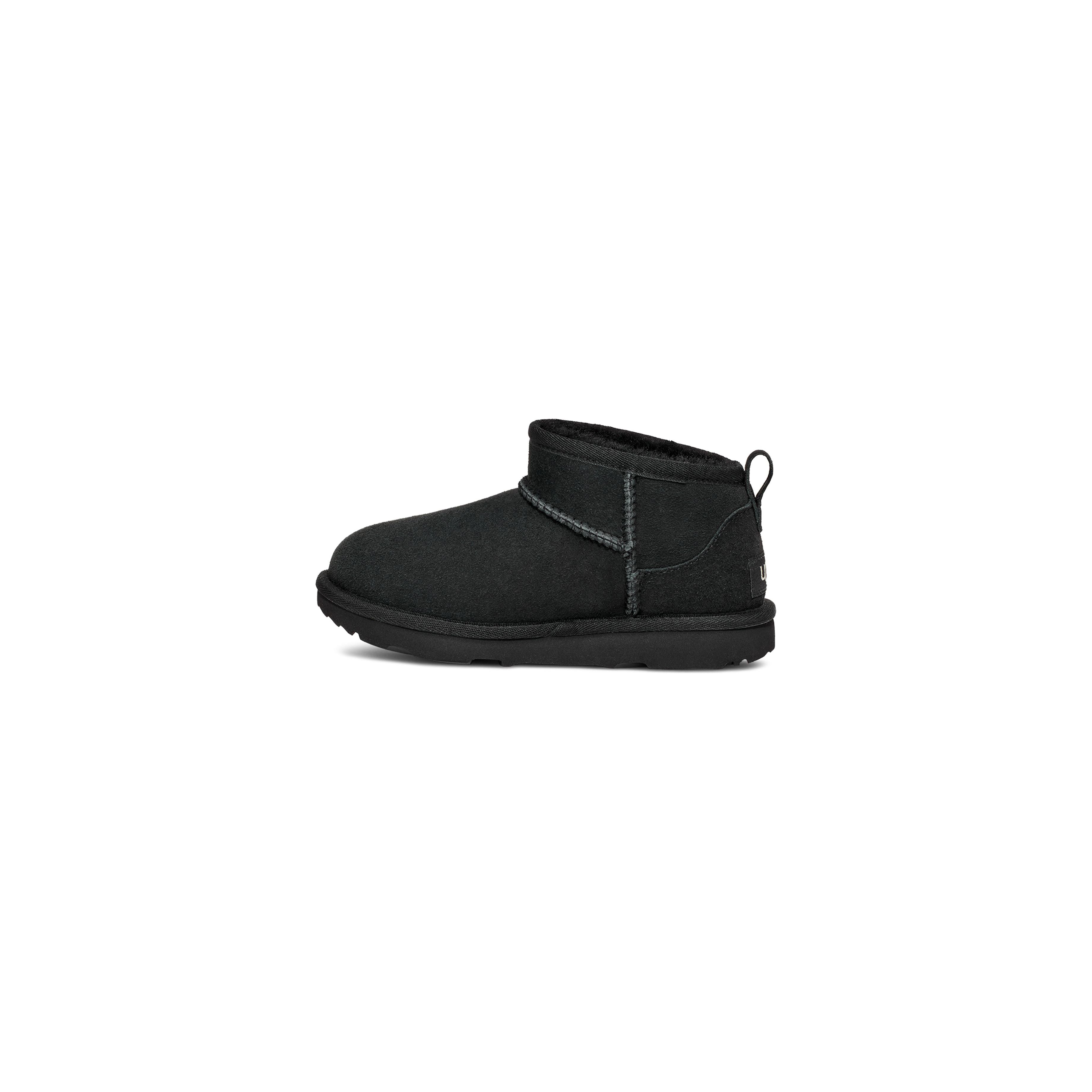 UGG Kids' Classic Ultra Mini in Black Kid's Footwear