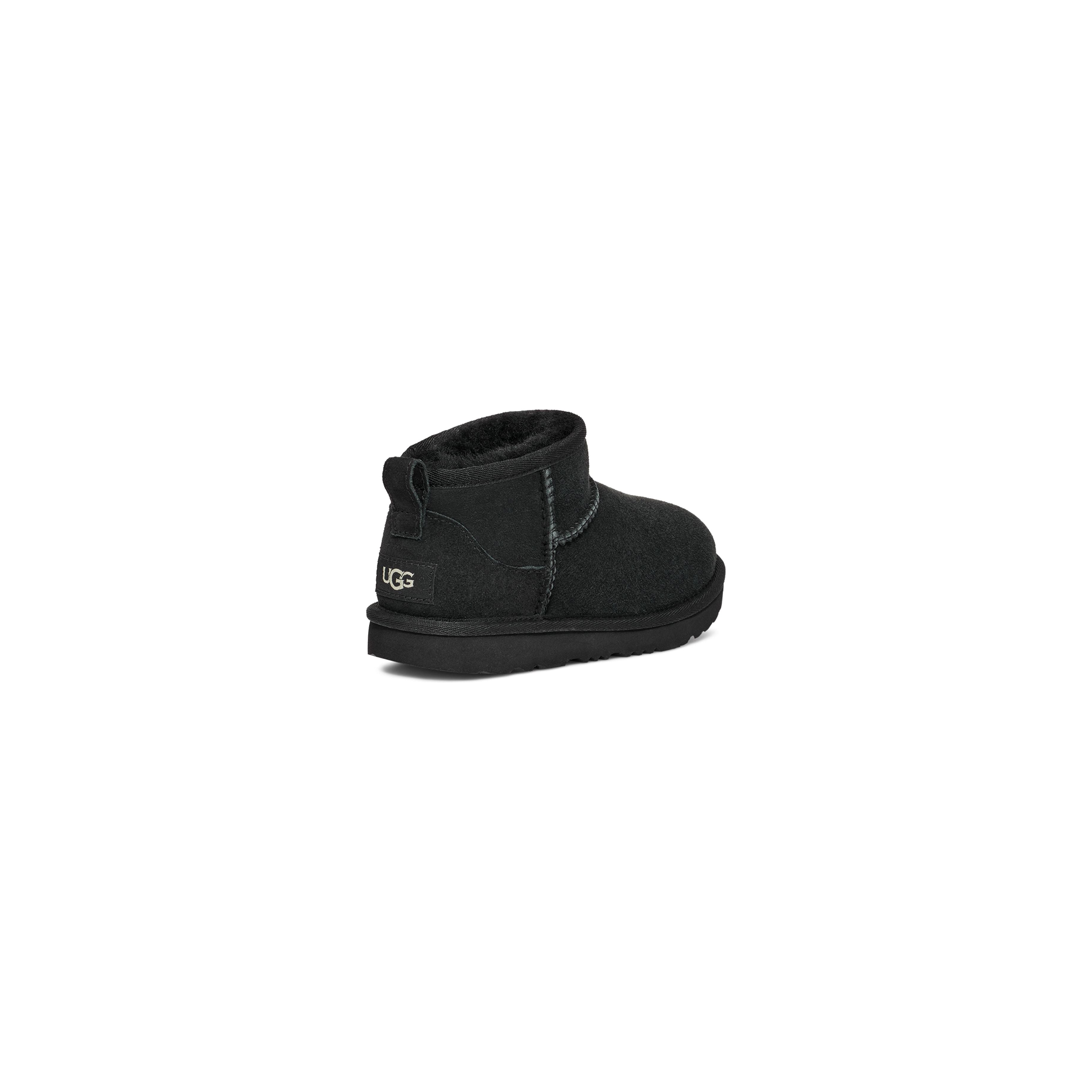 UGG Kids' Classic Ultra Mini in Black Kid's Footwear