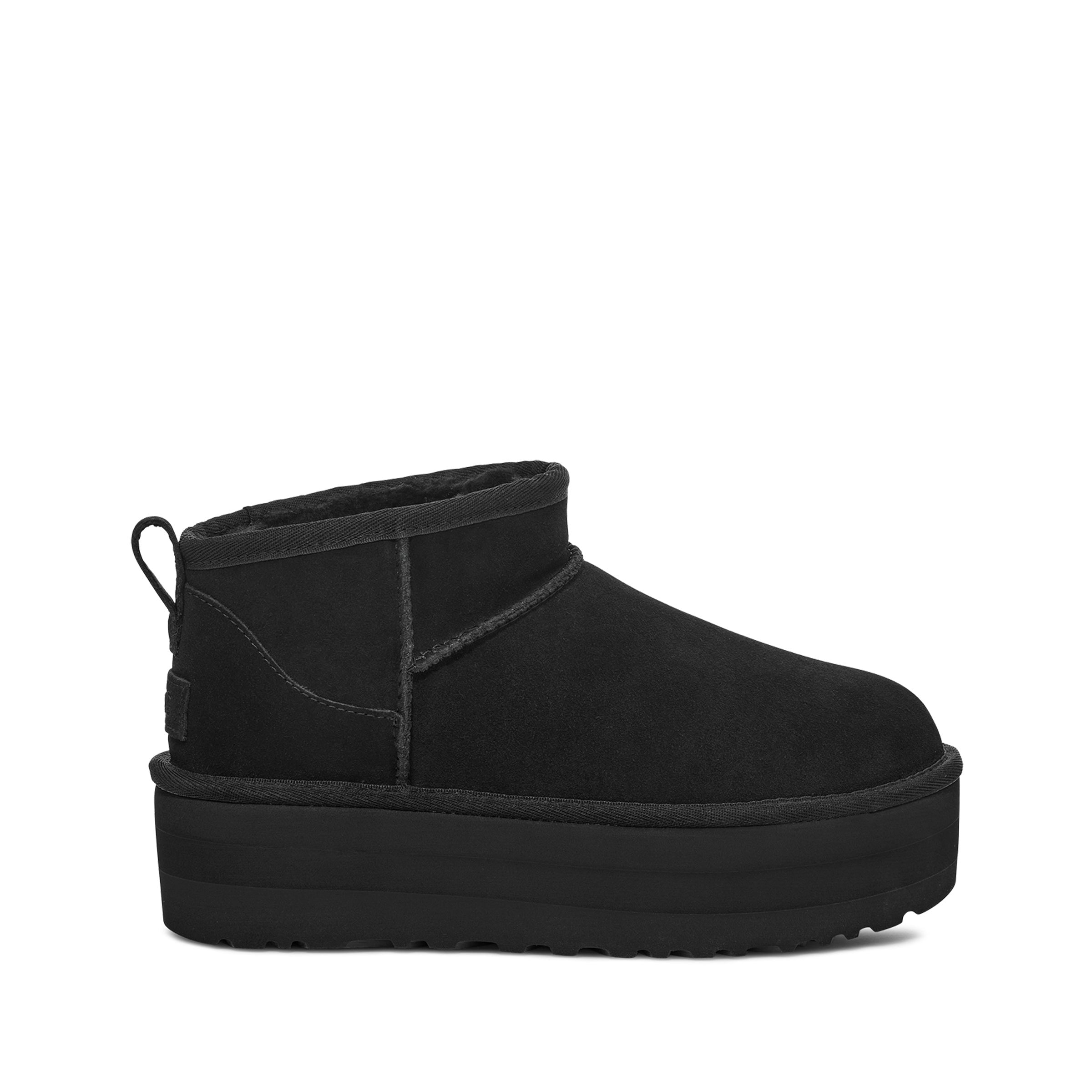 UGG Women's Classic Ultra Mini Platform in Black-Footprint USA