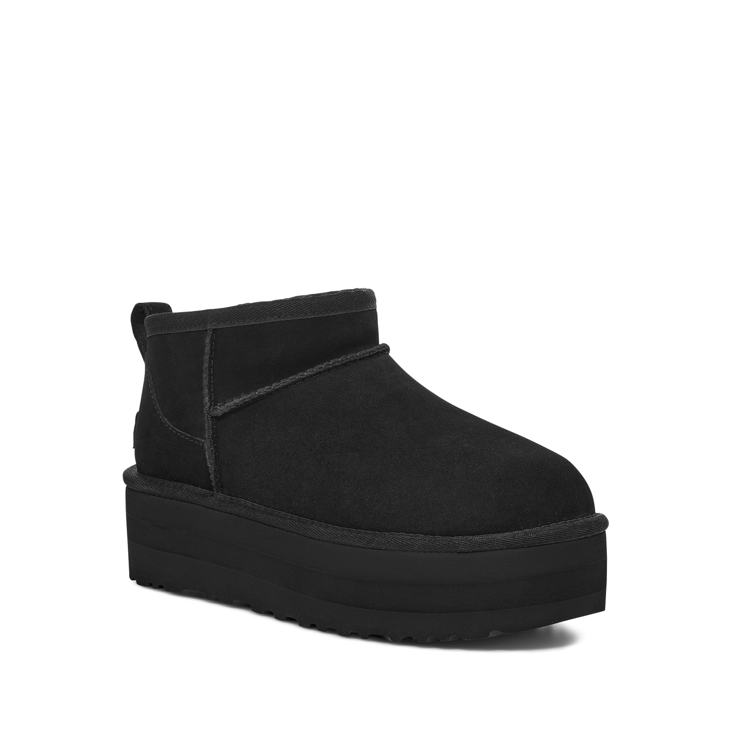 UGG Women's Classic Ultra Mini Platform in Black-Footprint USA