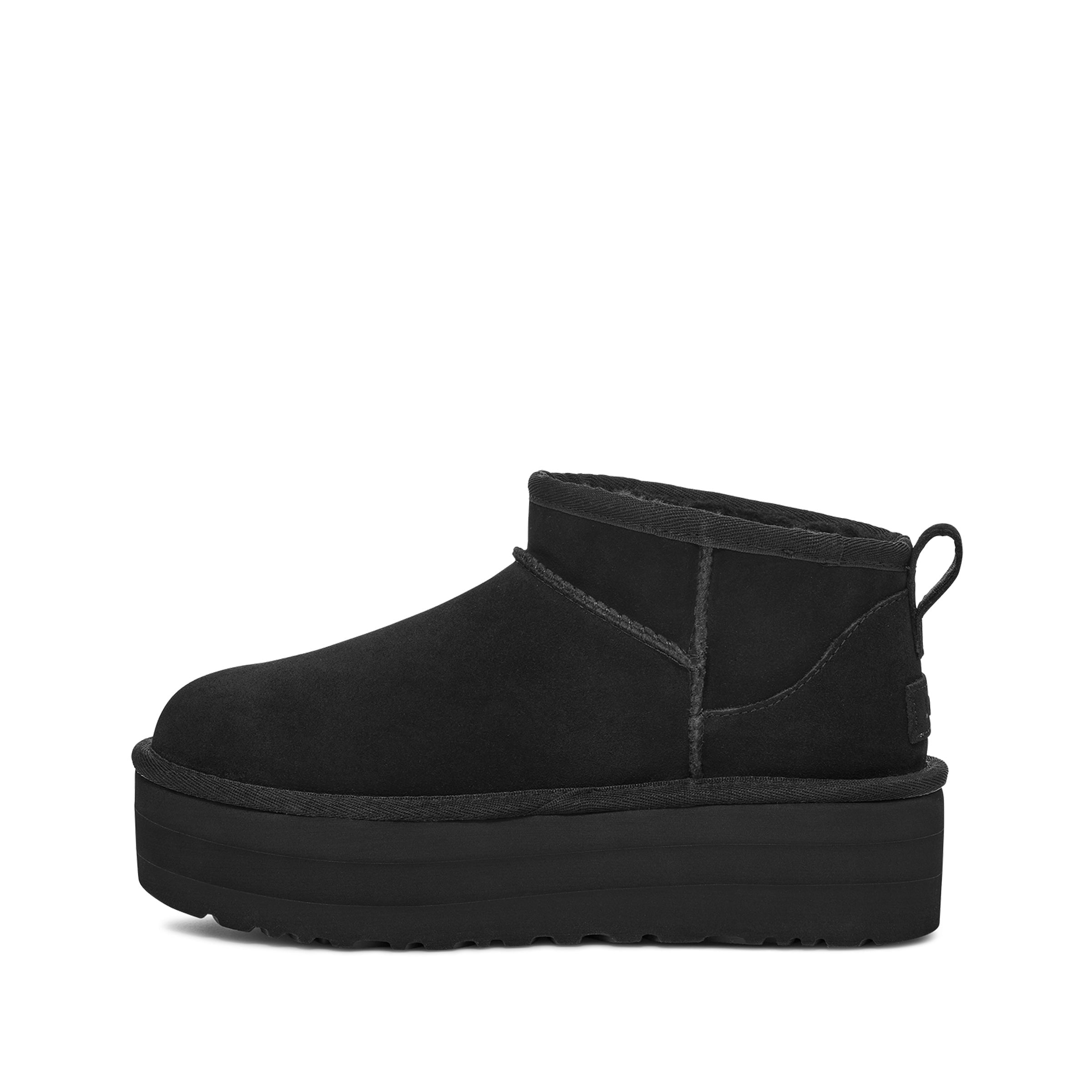 UGG Women's Classic Ultra Mini Platform in Black-Footprint USA