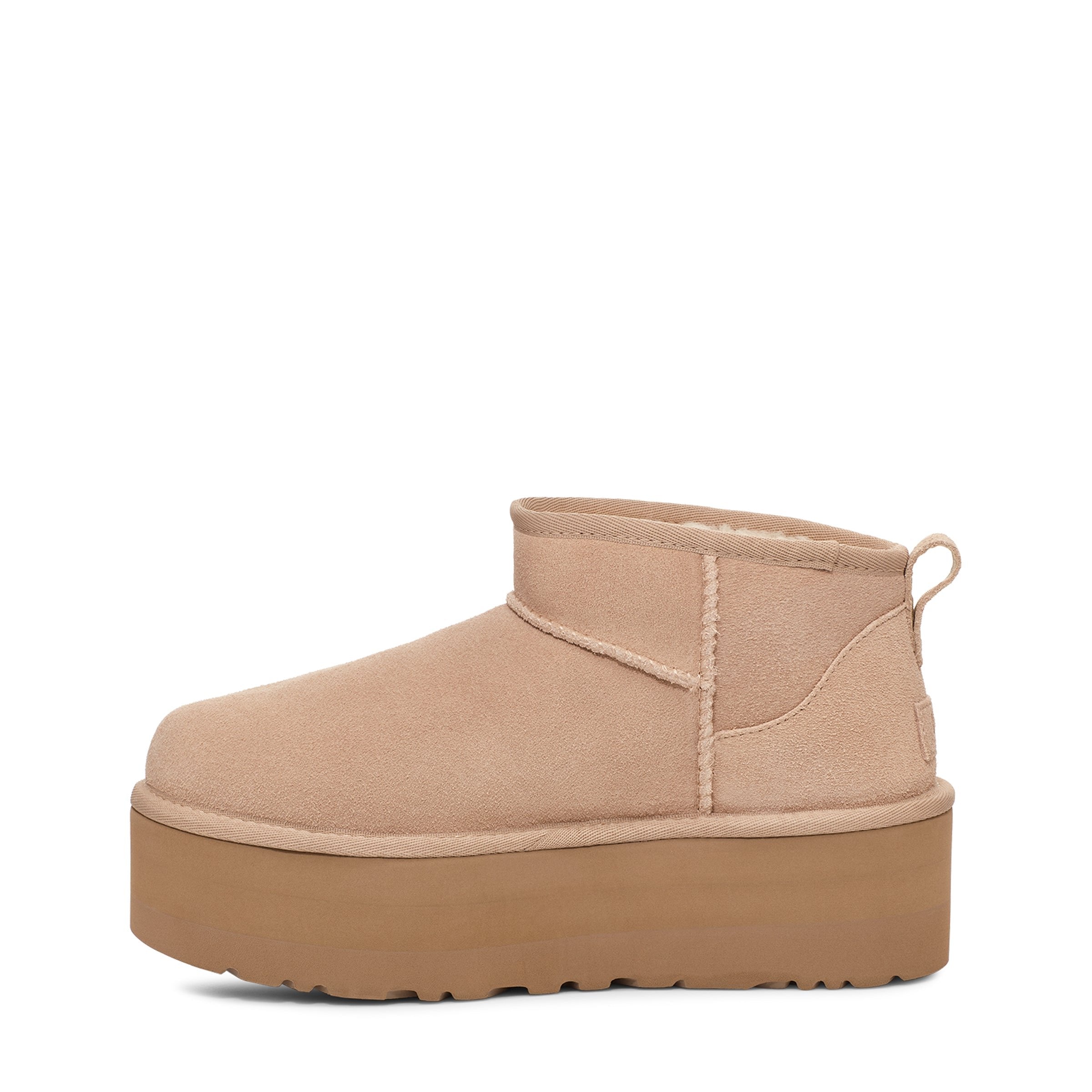 UGG Women's Classic Ultra Mini Platform in Sand-Footprint USA
