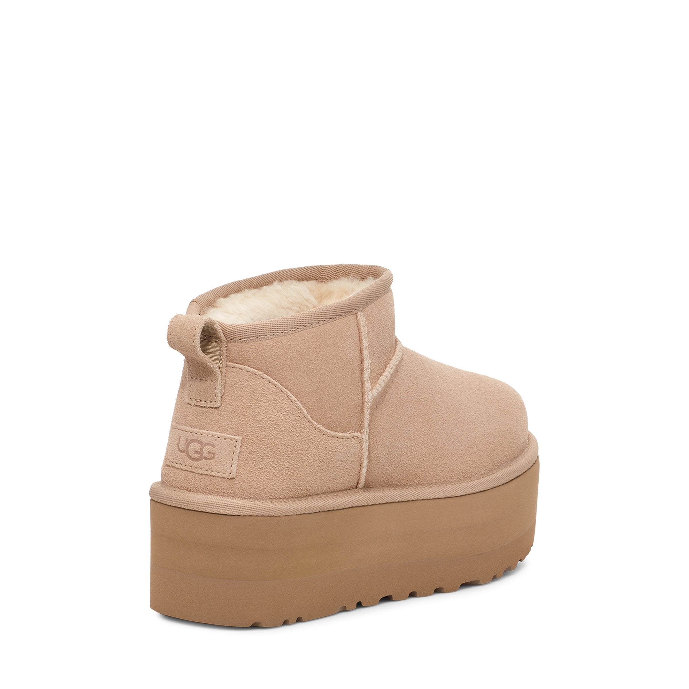 UGG Women's Classic Ultra Mini Platform in Sand-Footprint USA
