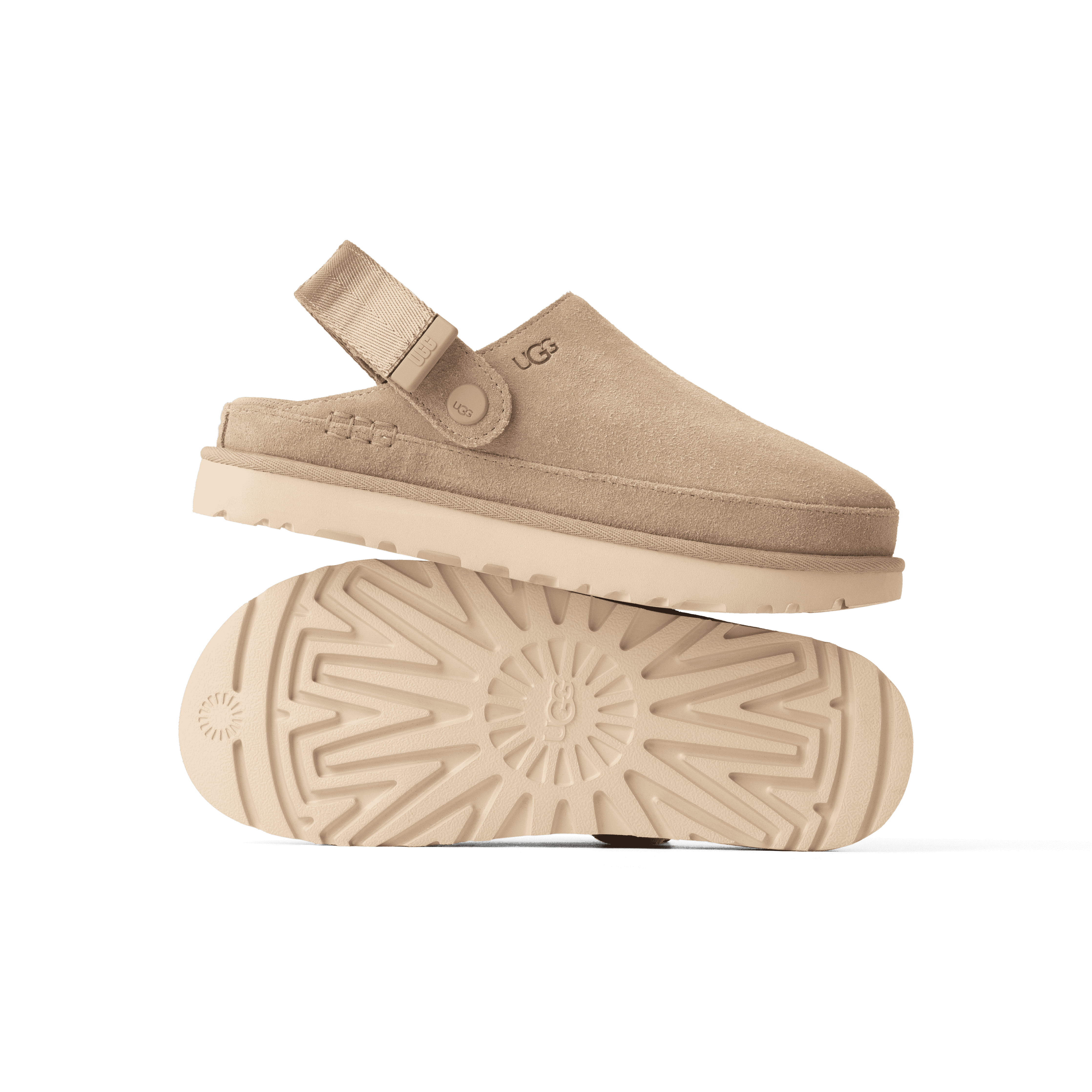 UGG Women Goldenstar Clog Sand + UGG Care Kit Bundle-Footprint USA