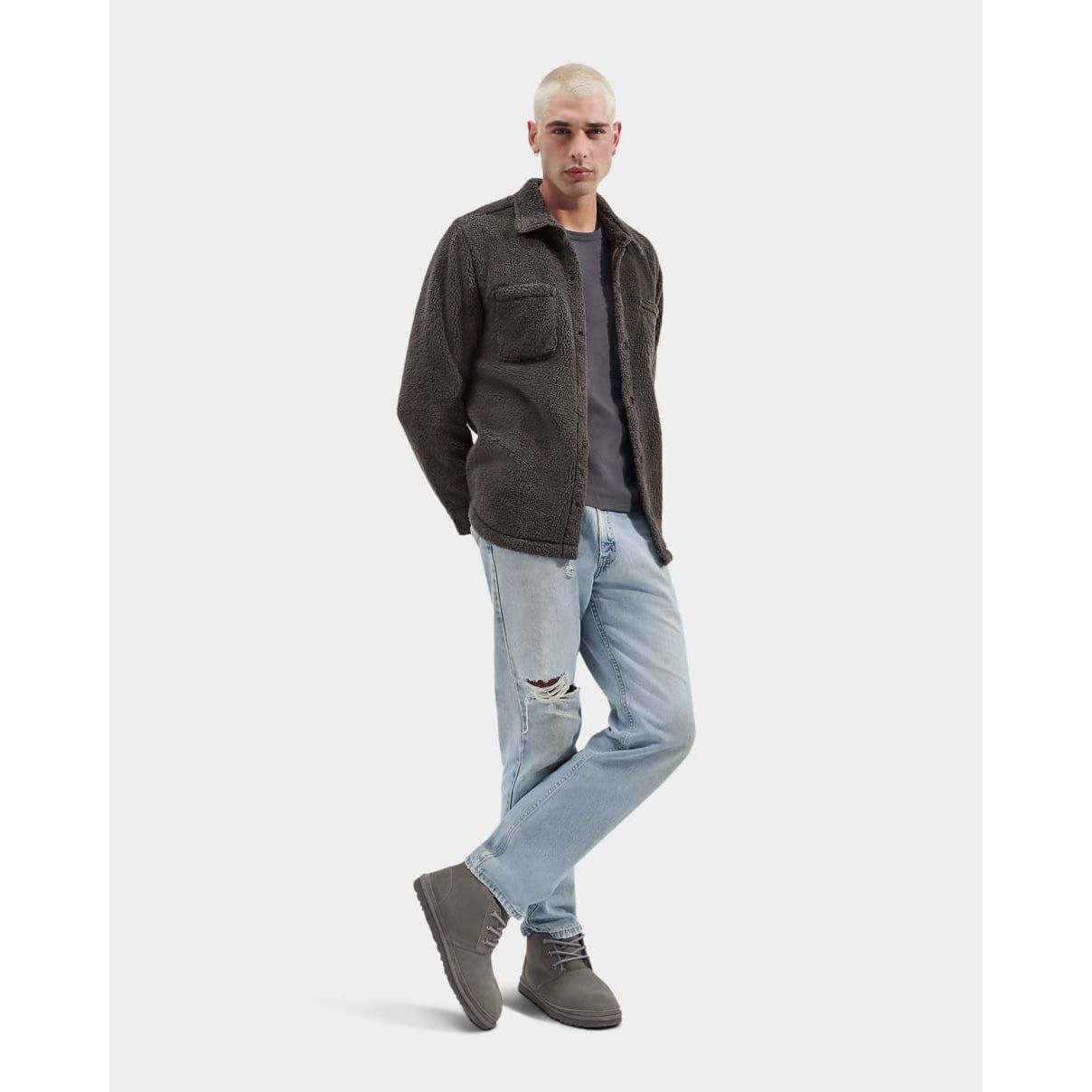 UGG Men's Tasman UGGfluff Snap Shirt in Ink Apparel & Accessories