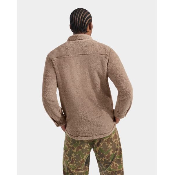 UGG Men's Tasman UGGfluff Snap Shirt in Putty Apparel & Accessories